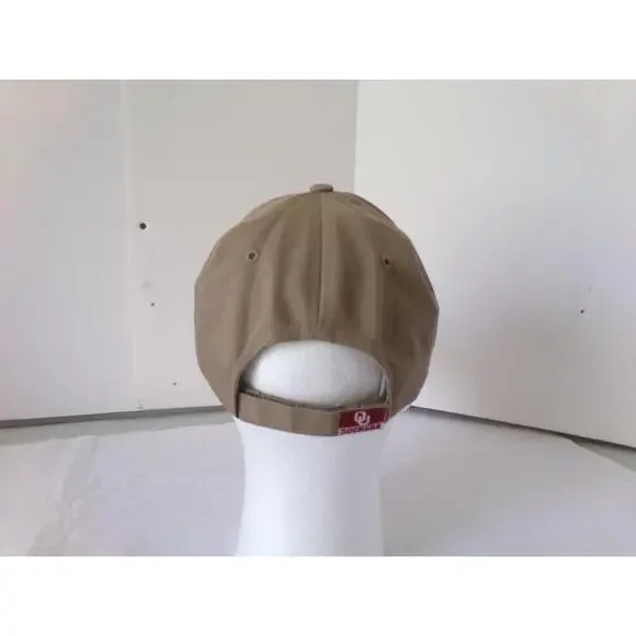 Captivating Headgear OU Sooners Tan/Beige Embroidered Logo Adjustable Cap - Picture 3 of 12